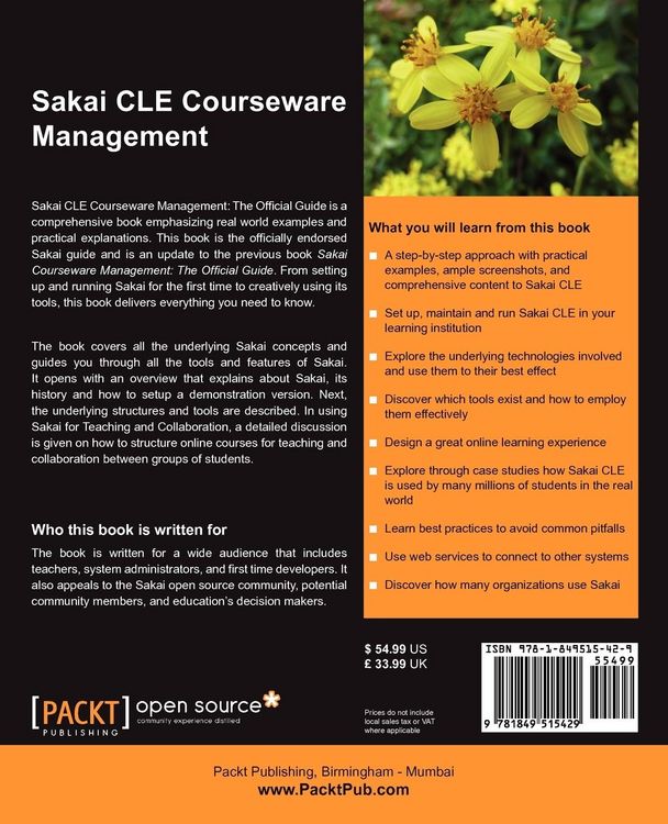 Produktbild: Sakai Cle Courseware Management