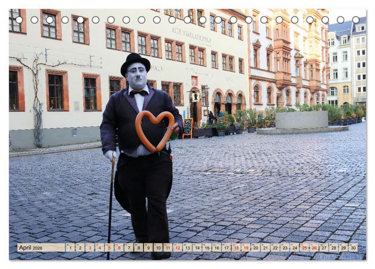Produktbild: Buntes Leipzig (Tischkalender 2026 DIN A5 quer), CALVENDO Monatskalender