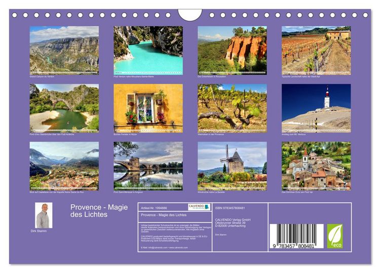 Produktbild: Provence - Magie des Lichtes (Wandkalender 2026 DIN A4 quer), CALVENDO Monatskalender