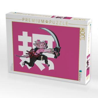 Produktbild: CALVENDO Puzzle Kater Samurai | 1000 Teile Lege-Gr&ouml;&szlig;e 64x48cm Foto-Puzzle f&uuml;r gl&uuml;ckliche Stunden