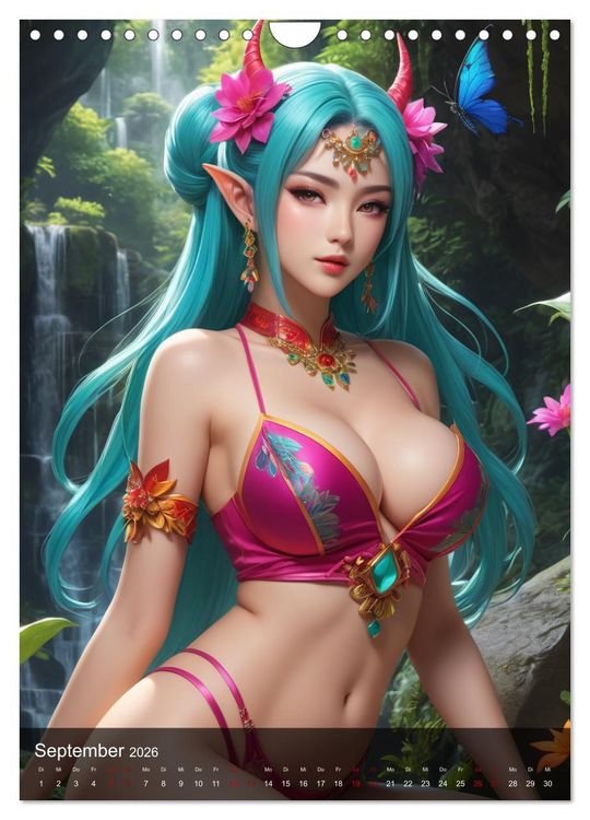 Produktbild: Sexy Manga Girls (Wandkalender 2026 DIN A4 hoch), CALVENDO Monatskalender