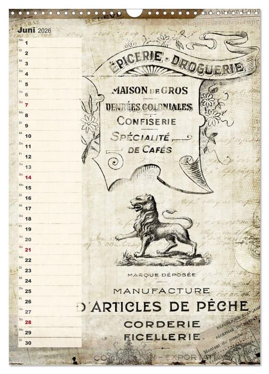 Produktbild: Vintage Welten (Wandkalender 2026 DIN A3 hoch), CALVENDO Monatskalender