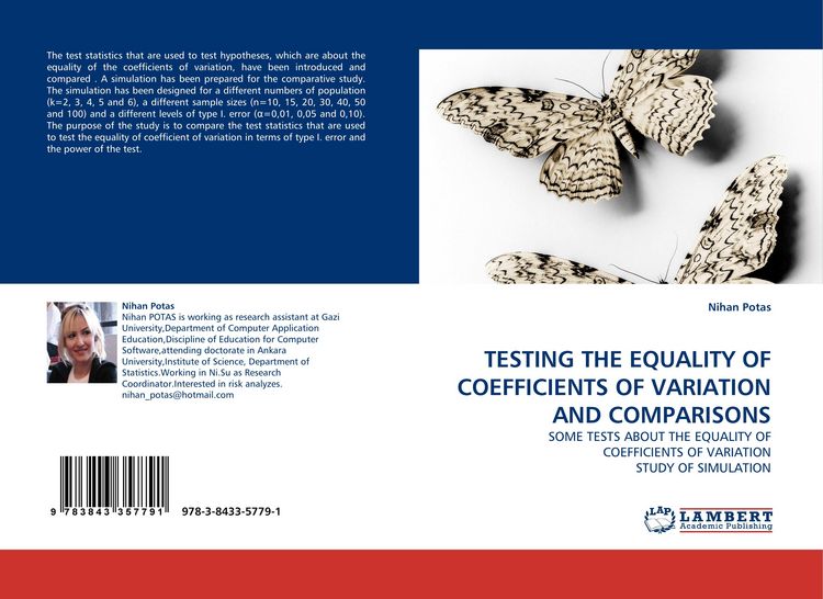 Produktbild: Testing The Equality Of Coefficients Of Variation and Comparisons