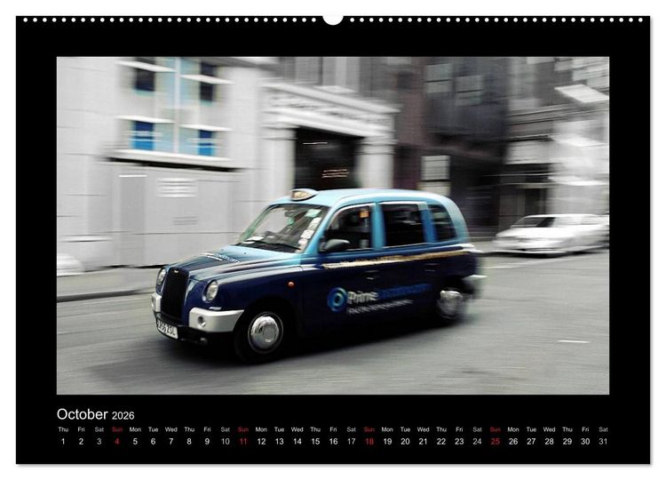 Produktbild: Taxis in London / UK-Version (High Quality Premium Wall Calendar 2026 DIN A2 landscape),CALVENDO 12 Month Wall Calendar