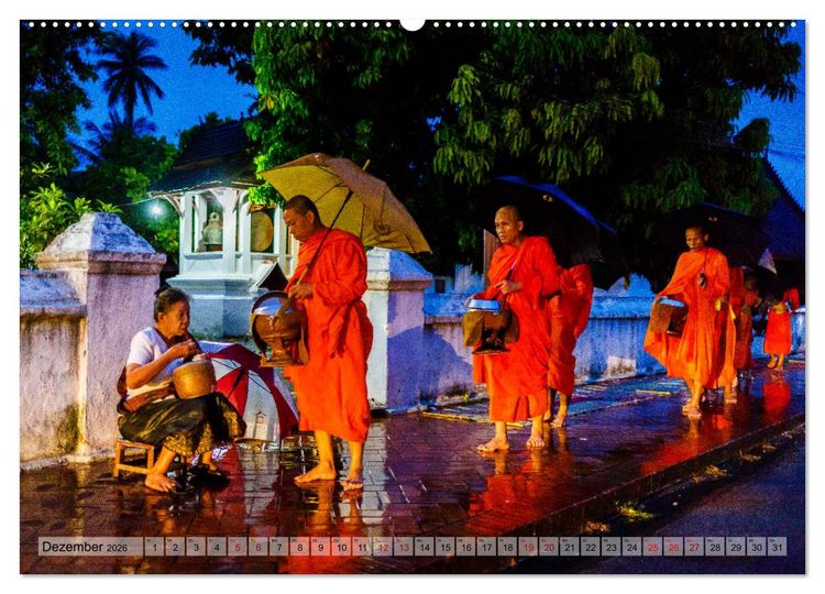 Produktbild: Laos - An den Ufern des Mekong (hochwertiger Premium Wandkalender 2026 DIN A2 quer), Kunstdruck in Hochglanz
