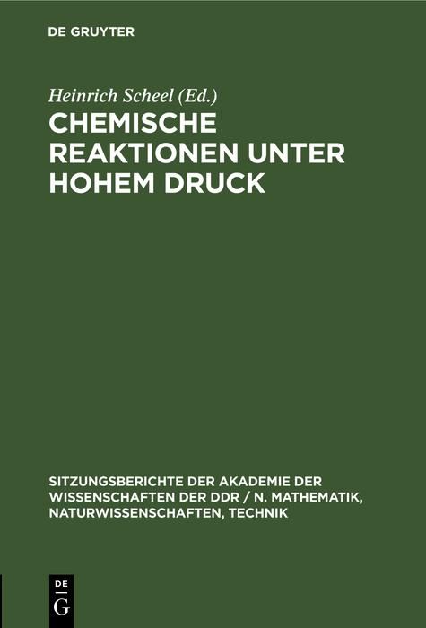 Produktbild: Chemische Reaktionen unter hohem Druck