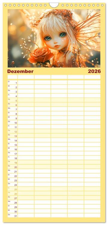 Produktbild: Familienplaner 2026 - Zauberhaftes Elfenland. Die duftige Welt der Naturgeister mit 5 Spalten (Wandkalender, 21 x 45 cm) CALVENDO