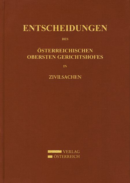 Produktbild: Entscheidungen des &Ouml;sterreichischen Gerichtshofes in Zivilsachen