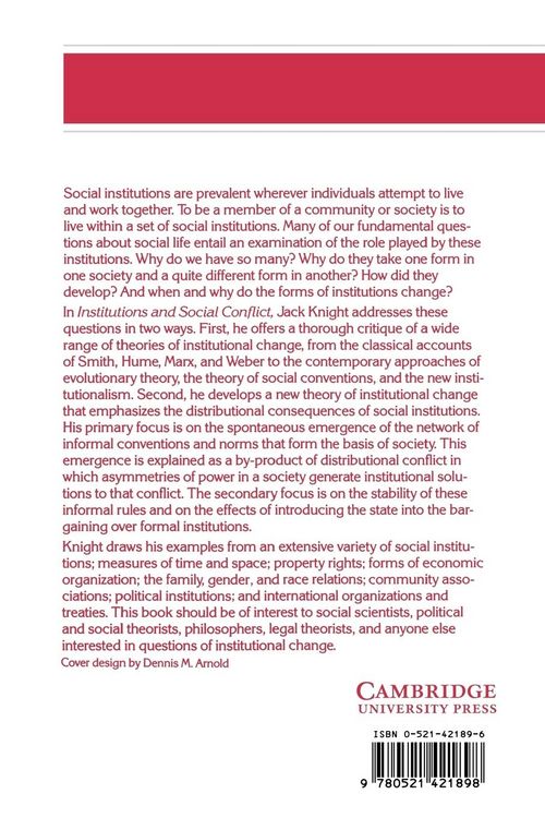 Produktbild: Institutions and Social Conflict