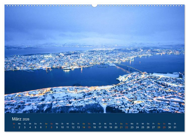 Produktbild: Troms&ouml;, eisiges Nord-Norwegen (hochwertiger Premium Wandkalender 2026 DIN A2 quer), Kunstdruck in Hochglanz