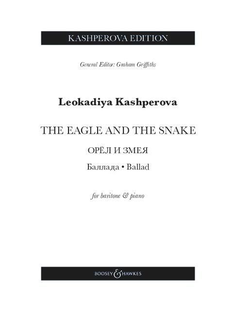 Produktbild: Kashperova: The Eagle and the Snake - Ballad for Baritone Voice and Piano