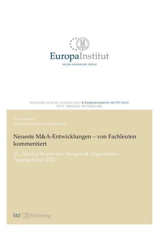 Bild vom Artikel Neueste M&A-Entwicklungen - von Fachleuten kommentiert vom Autor Hans-Jakob Diem