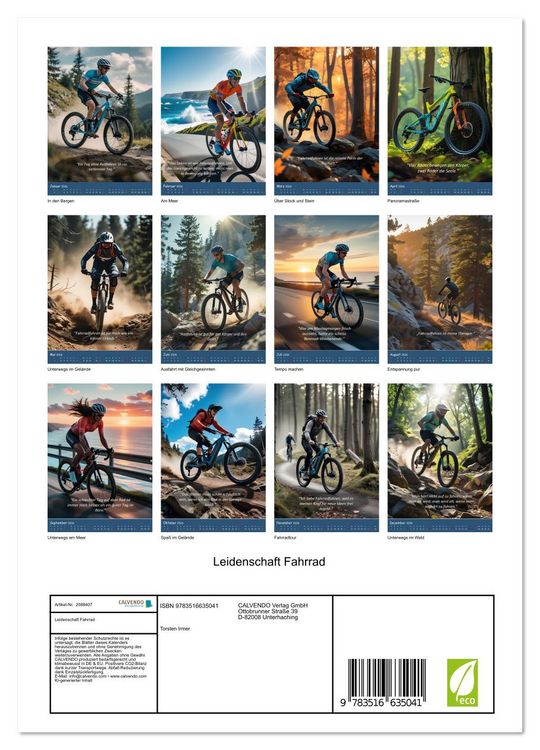 Produktbild: Leidenschaft Fahrrad (Wandkalender 2026 DIN A4 hoch), CALVENDO Monatskalender