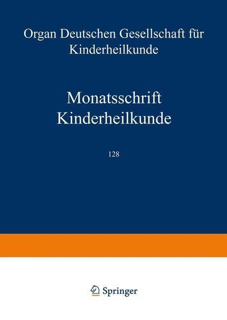 Produktbild: Monatsschrift Kinderheilkunde