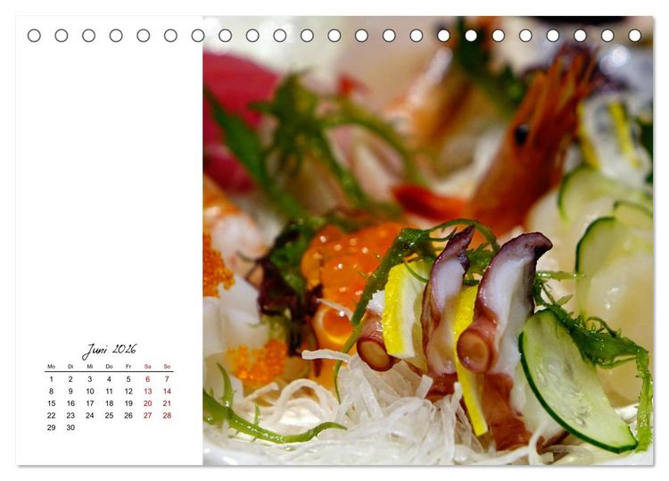Produktbild: Sashimi und Sushi. Japans K&ouml;stlichkeiten (Tischkalender 2026 DIN A5 quer), CALVENDO Monatskalender