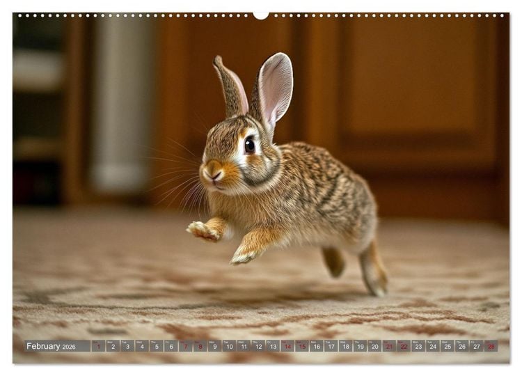 Produktbild: A Cuddly Rabbit Life (Wall Calendar 2026 DIN A2 landscape), CALVENDO 12 Month Wall Calendar