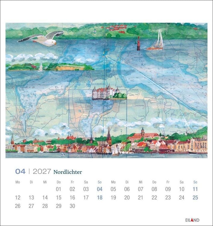 Produktbild: Nordlichter - See(h)karten Postkartenkalender 2027