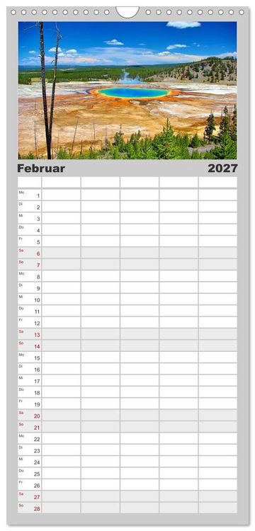 Produktbild: Familienplaner 2027 - Magische Wunderwelten der Natur mit 5 Spalten (Wandkalender, 21 x 45 cm) CALVENDO