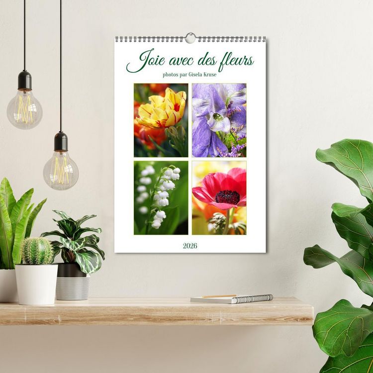 Produktbild: Joie avec des fleurs (Calendrier mural 2026 DIN A3 horizontal), CALVENDO calendrier mensuel