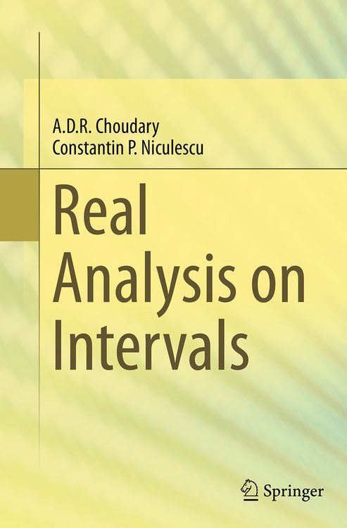 Produktbild: Real Analysis on Intervals