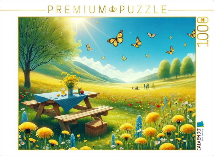 Produktbild: CALVENDO Puzzle Wiesenfreude | 1000 Teile Lege-Gr&ouml;&szlig;e 64x48cm Foto-Puzzle f&uuml;r gl&uuml;ckliche Stunden