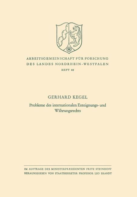 Produktbild: Probleme des internationalen Enteignungs- und W&auml;hrungsrechts