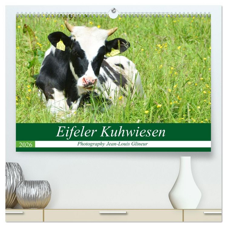 Produktbild: Eifeler Kuhwiesen (hochwertiger Premium Wandkalender 2026 DIN A2 quer), Kunstdruck in Hochglanz