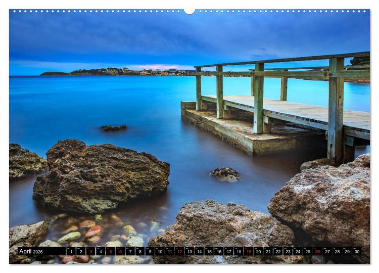 Produktbild: MALLORCA BEI NACHT (hochwertiger Premium Wandkalender 2026 DIN A2 quer), Kunstdruck in Hochglanz