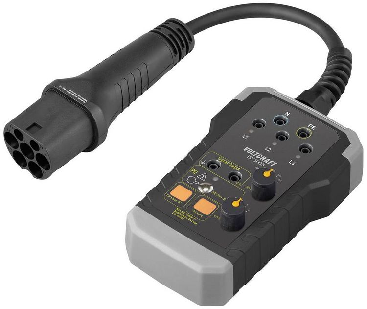 Produktbild: VOLTCRAFT IST 3003 EVSE Tester f&uuml;r VDE0100-Installationstester Wallbox eMobility PE-Vorpr&uuml;fung