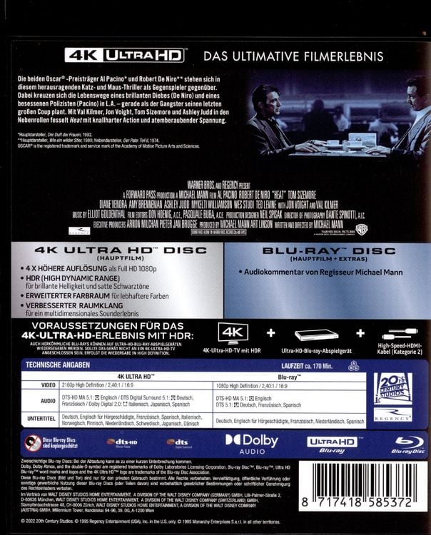 Produktbild: Heat (4K Ultra HD) (+ Blu-ray 2D)