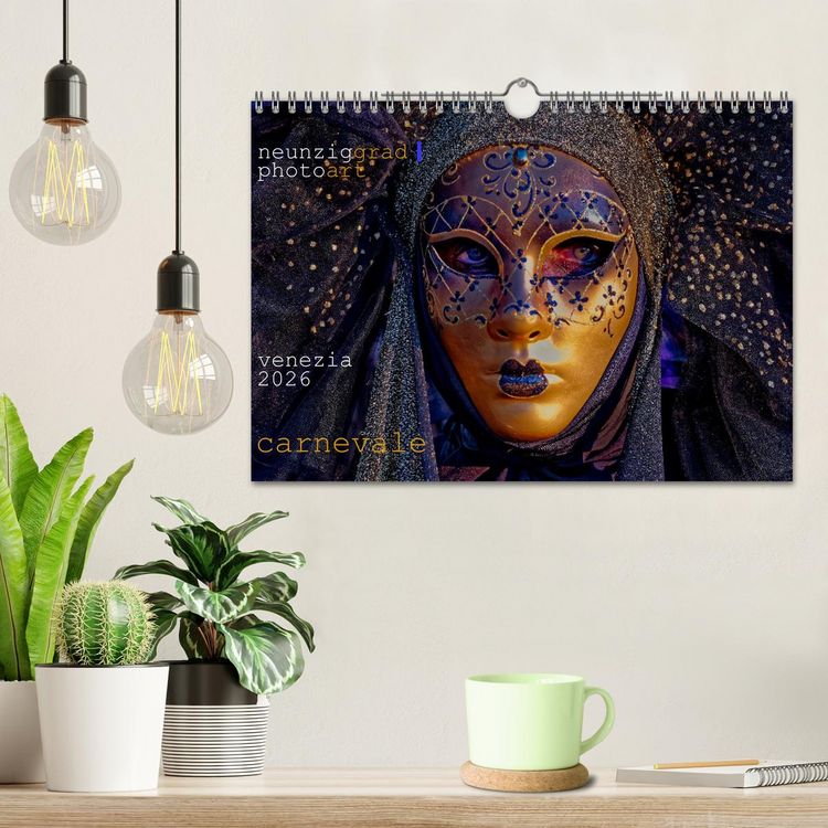 Produktbild: neunziggrad I photoart: venezia carnevale (Wandkalender 2026 DIN A4 quer), CALVENDO Monatskalender