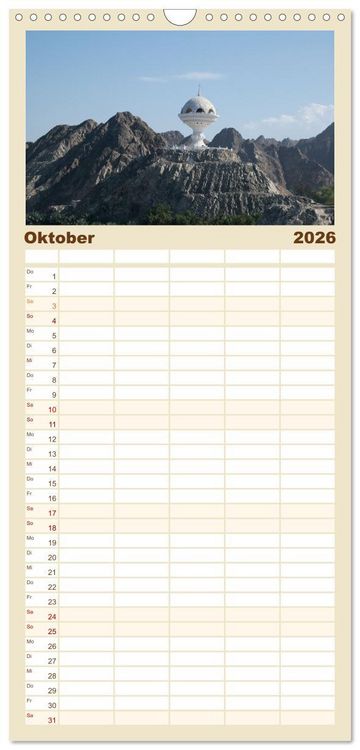 Produktbild: Familienplaner 2026 - Faszinierender Oman mit 5 Spalten (Wandkalender, 21 x 45 cm) CALVENDO