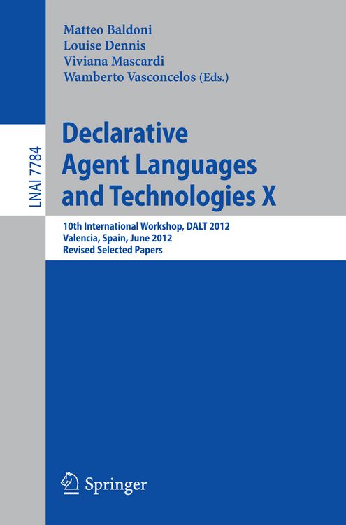 Produktbild: Declarative Agent Languages and Technologies X