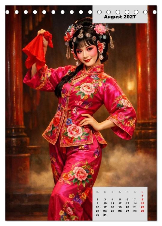 Produktbild: Masken und Magie &ndash; Die Gesichter der Peking-Oper (Tischkalender 2027 DIN A5 hoch), CALVENDO Monatskalender