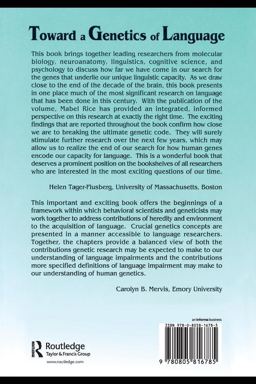 Produktbild: Toward A Genetics of Language