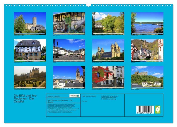 Produktbild: Die Eifel und ihre Regionen - Die Osteifel (hochwertiger Premium Wandkalender 2026 DIN A2 quer), Kunstdruck in Hochglanz