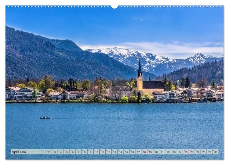 Produktbild: Malerischer Tegernsee (Wandkalender 2026 DIN A2 quer), CALVENDO Monatskalender