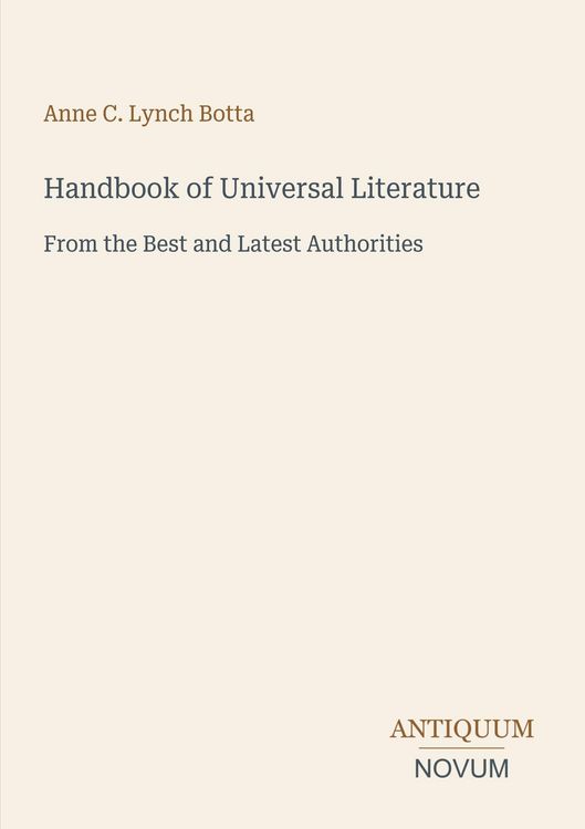 Produktbild: Handbook of Universal Literature