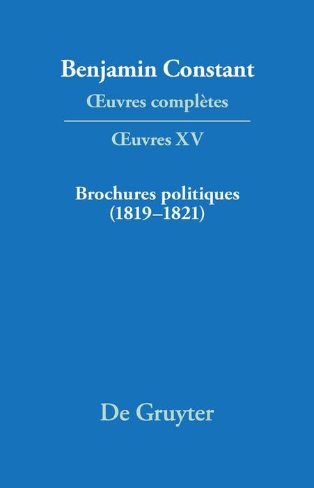 Produktbild: Brochures politiques (1819-1821)