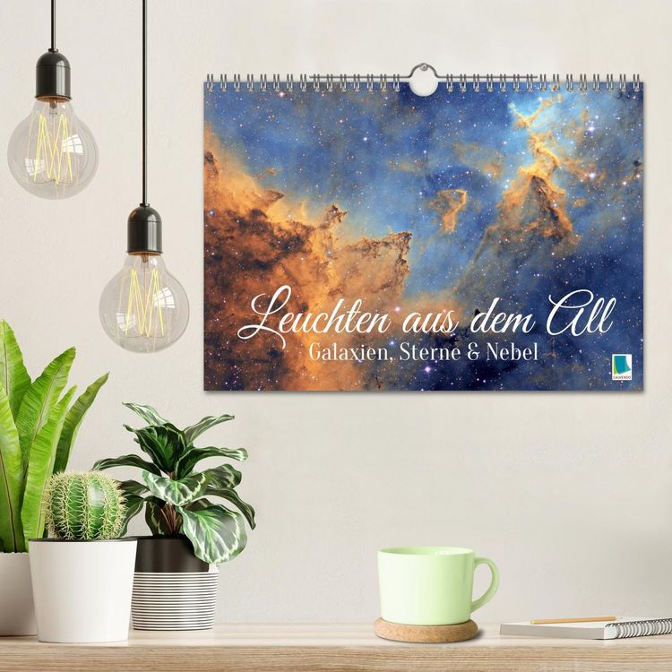 Produktbild: Galaxien, Sterne und Nebel: Leuchten aus dem All (Wandkalender 2026 DIN A4 quer), CALVENDO Monatskalender