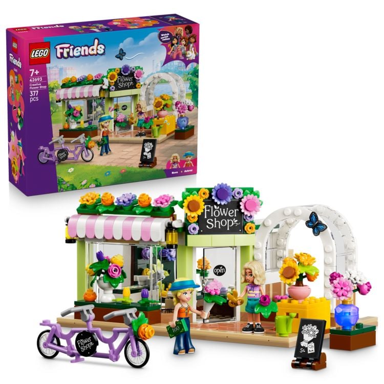 Produktbild: LEGO Friends 42693 Kreativer Blumenladen, Bauset mit 2 Spielfiguren und Zubeh&ouml;r