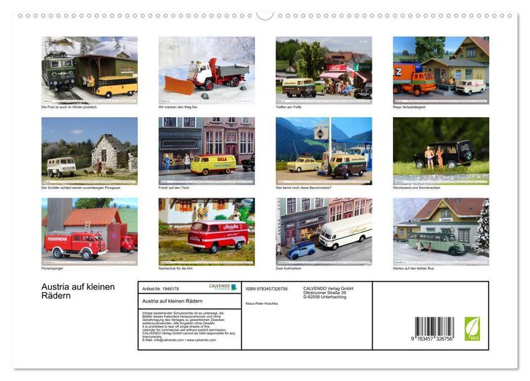 Produktbild: Austria auf kleinen R&auml;dern (hochwertiger Premium Wandkalender 2026 DIN A2 quer), Kunstdruck in Hochglanz