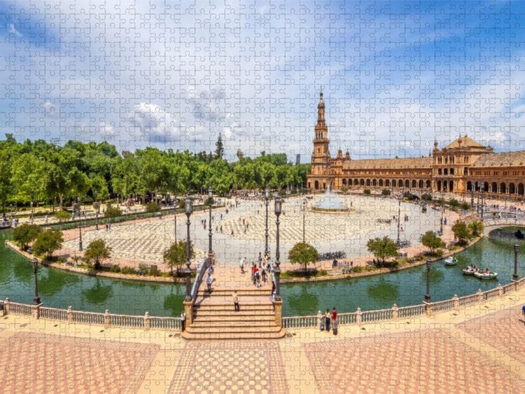 Produktbild: CALVENDO Puzzle Plaza de Espa&ntilde;a ist einer der bekanntesten Pl&auml;tze | 1000 Teile Lege-Gr&ouml;&szlig;e 64x48cm Foto-Puzzle f&uuml;r gl&uuml;ckliche Stunden
