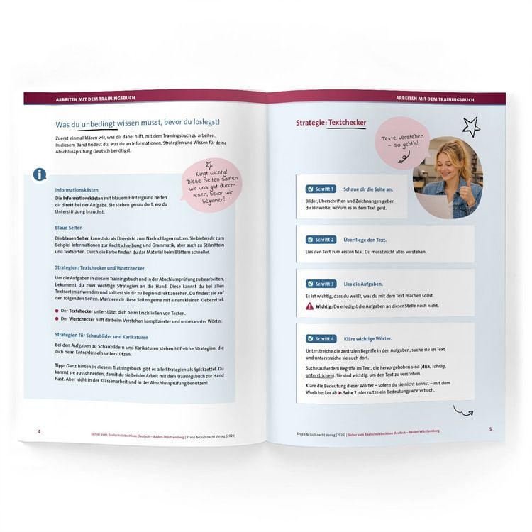 Produktbild: Sicher zum Realschulabschluss Deutsch Baden-W&uuml;rttemberg neues Pr&uuml;fungsformat 2027