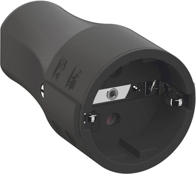 Produktbild: Bachmann 960.103 Schutzkontaktkupplung Polypropylen 250V Schwarz IP20