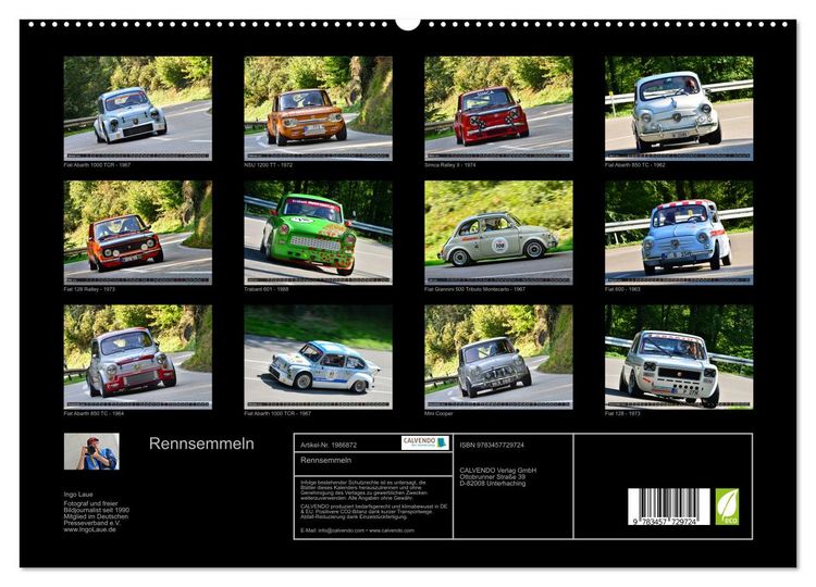Produktbild: Rennsemmeln (hochwertiger Premium Wandkalender 2026 DIN A2 quer), Kunstdruck in Hochglanz