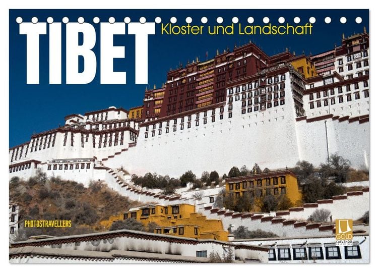 Produktbild: Tibet - Kloster und Landschaft (Tischkalender 2026 DIN A5 quer), CALVENDO Monatskalender