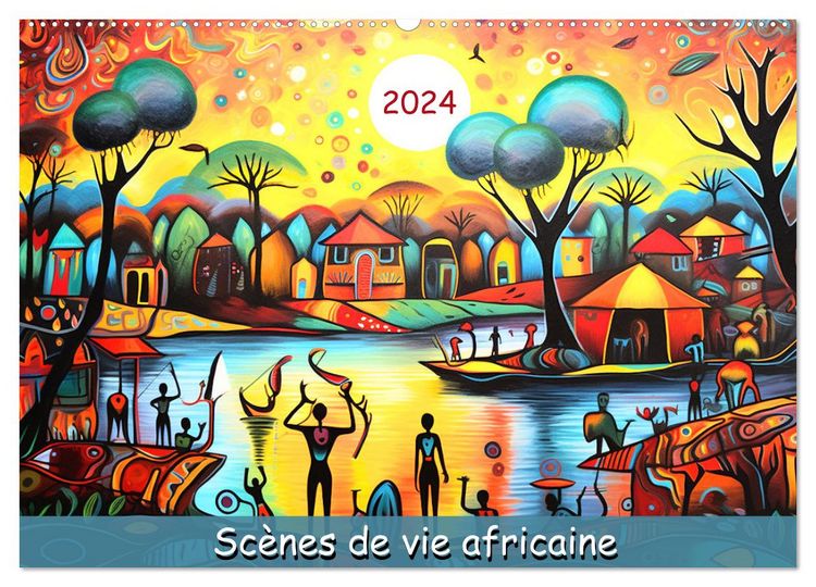 Produktbild: Sc&egrave;nes de vie africaine (Calendrier mural 2026 DIN A2 vertical), CALVENDO calendrier mensuel