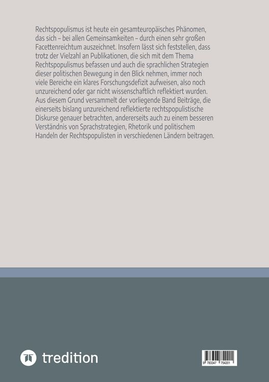Produktbild: Spezifische Diskurse des Rechtspopulismus
