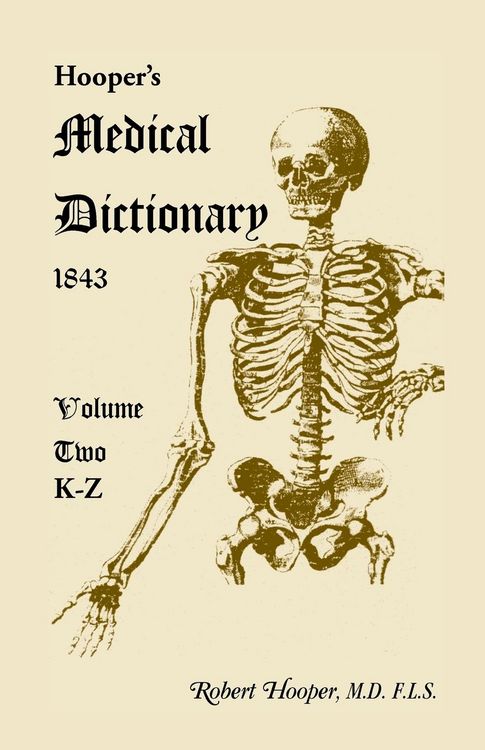 Produktbild: Hooper's Medical Dictionary 1843. Volume 2, K-Z